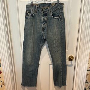 Abercrombie & Fitch Vintage frayed Blue Denim Jeans 30 x 32